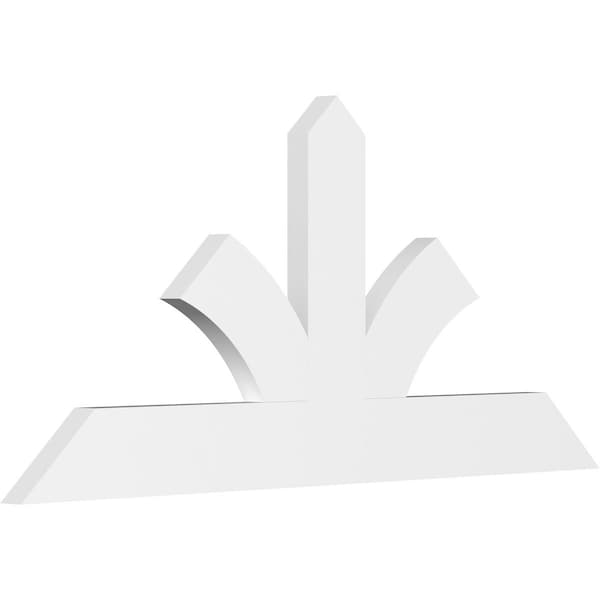 Ekena Millwork Richland Architectural Grade PVC Gable Bracket, 60"W x 27 1/2"H x 2"D x 6"F, 11/12 Pitch GBP060X28X0206RIC00 - main